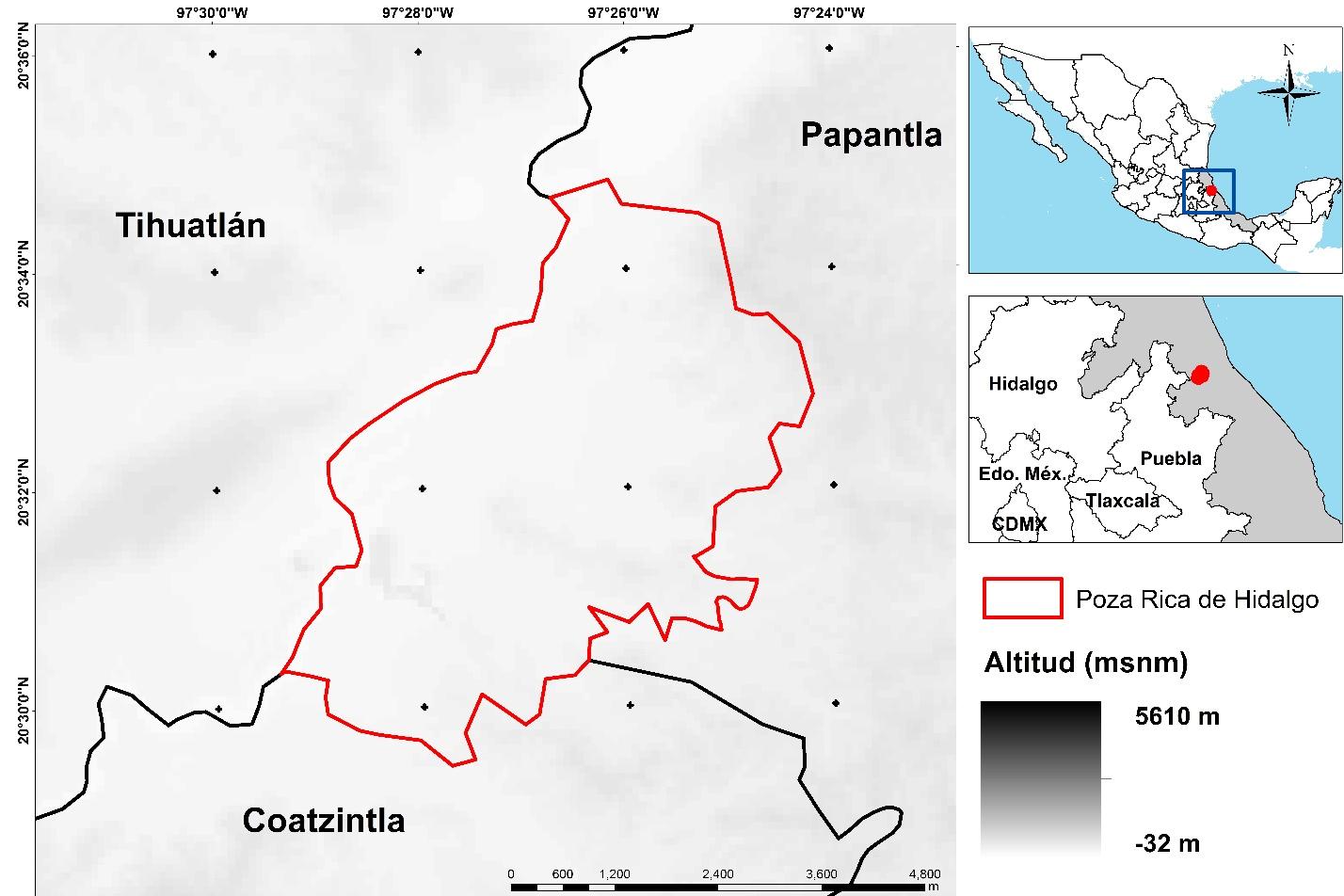 Figura 1. Localización geográfica del municipio Poza Rica de Hidalgo, Veracruz.