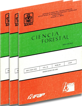 					Ver Vol. 14 Núm. 65 (1989): Ciencia Forestal en México
				